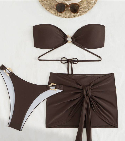 Elegant Tie-Detail Bikini Set