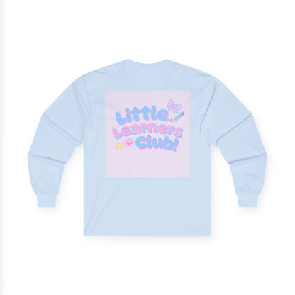 Children's Alphabet Long Sleeve Tee — "Little Learners Club" Pastel ABC Shirt