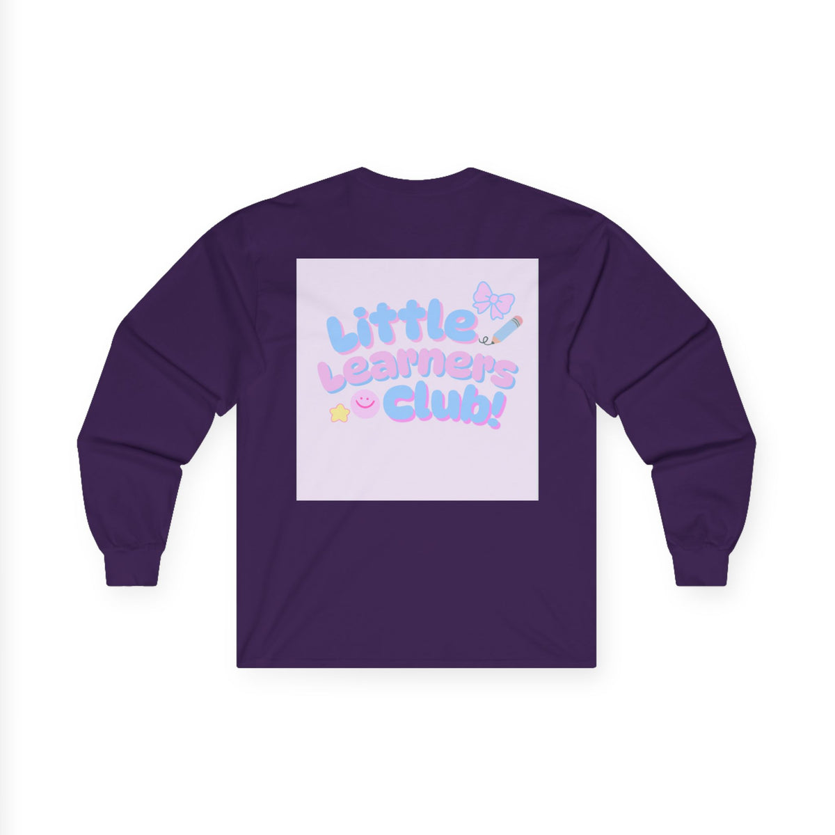Children's Alphabet Long Sleeve Tee — "Little Learners Club" Pastel ABC Shirt