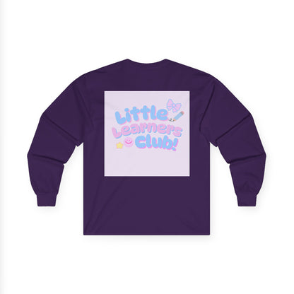Children's Alphabet Long Sleeve Tee — "Little Learners Club" Pastel ABC Shirt
