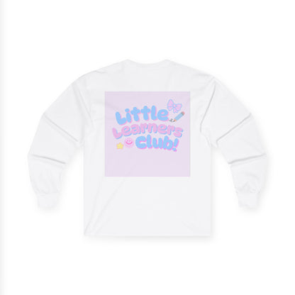 Children's Alphabet Long Sleeve Tee — "Little Learners Club" Pastel ABC Shirt