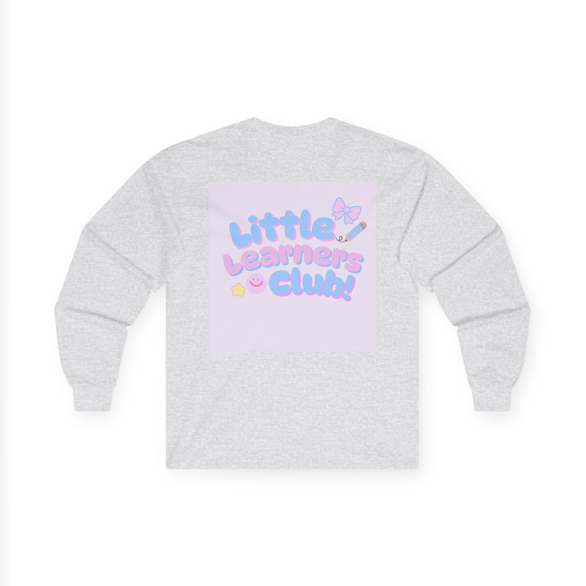 Children's Alphabet Long Sleeve Tee — "Little Learners Club" Pastel ABC Shirt
