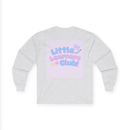 Children's Alphabet Long Sleeve Tee — "Little Learners Club" Pastel ABC Shirt