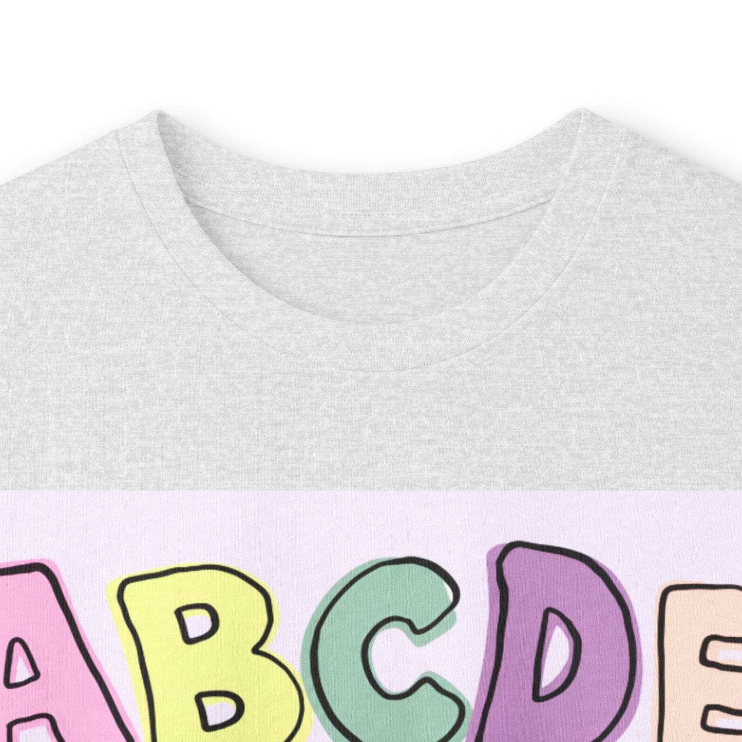 Children's Alphabet Long Sleeve Tee — "Little Learners Club" Pastel ABC Shirt