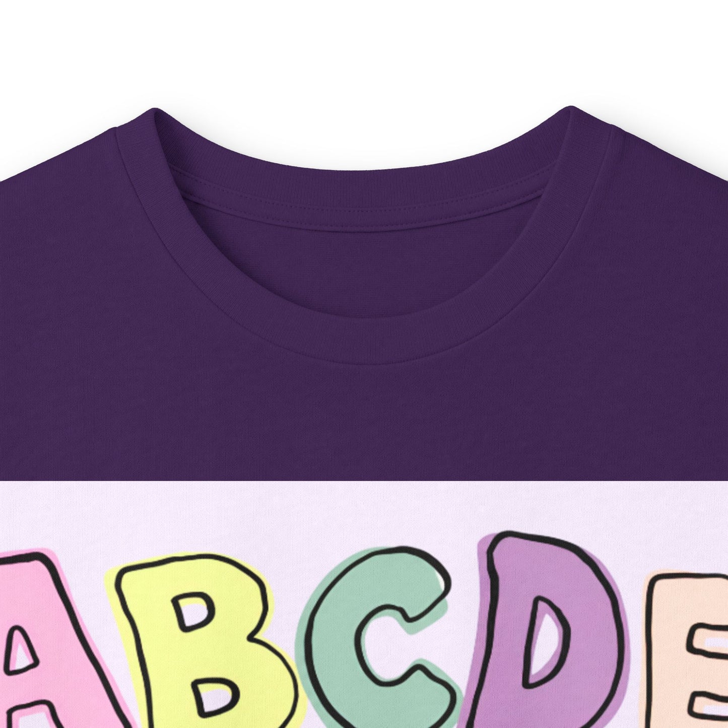 Children's Alphabet Long Sleeve Tee — "Little Learners Club" Pastel ABC Shirt