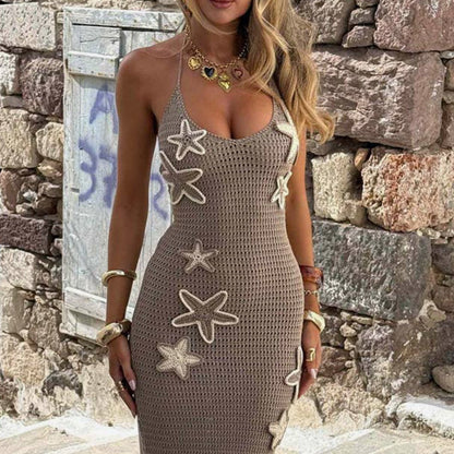 Starfish Embellished Sleeveless Maxi Dress