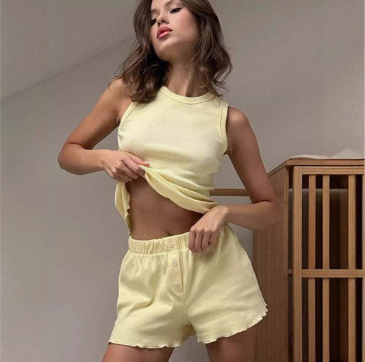 Sleeveless Tank Top Shorts Set