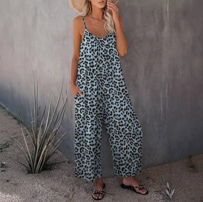 Sleeveless Jumpsuit Romper with Pockets