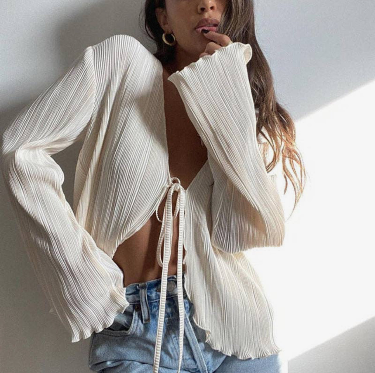 Summer French Style Ruffle Blouse