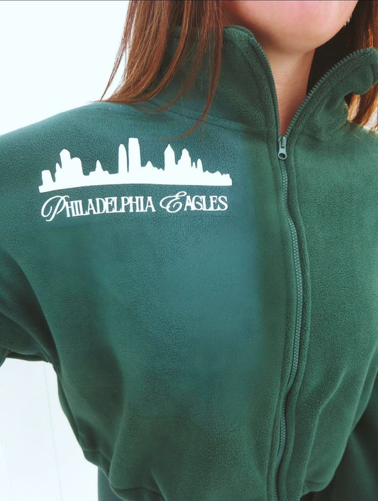 Green Cropped Fleece