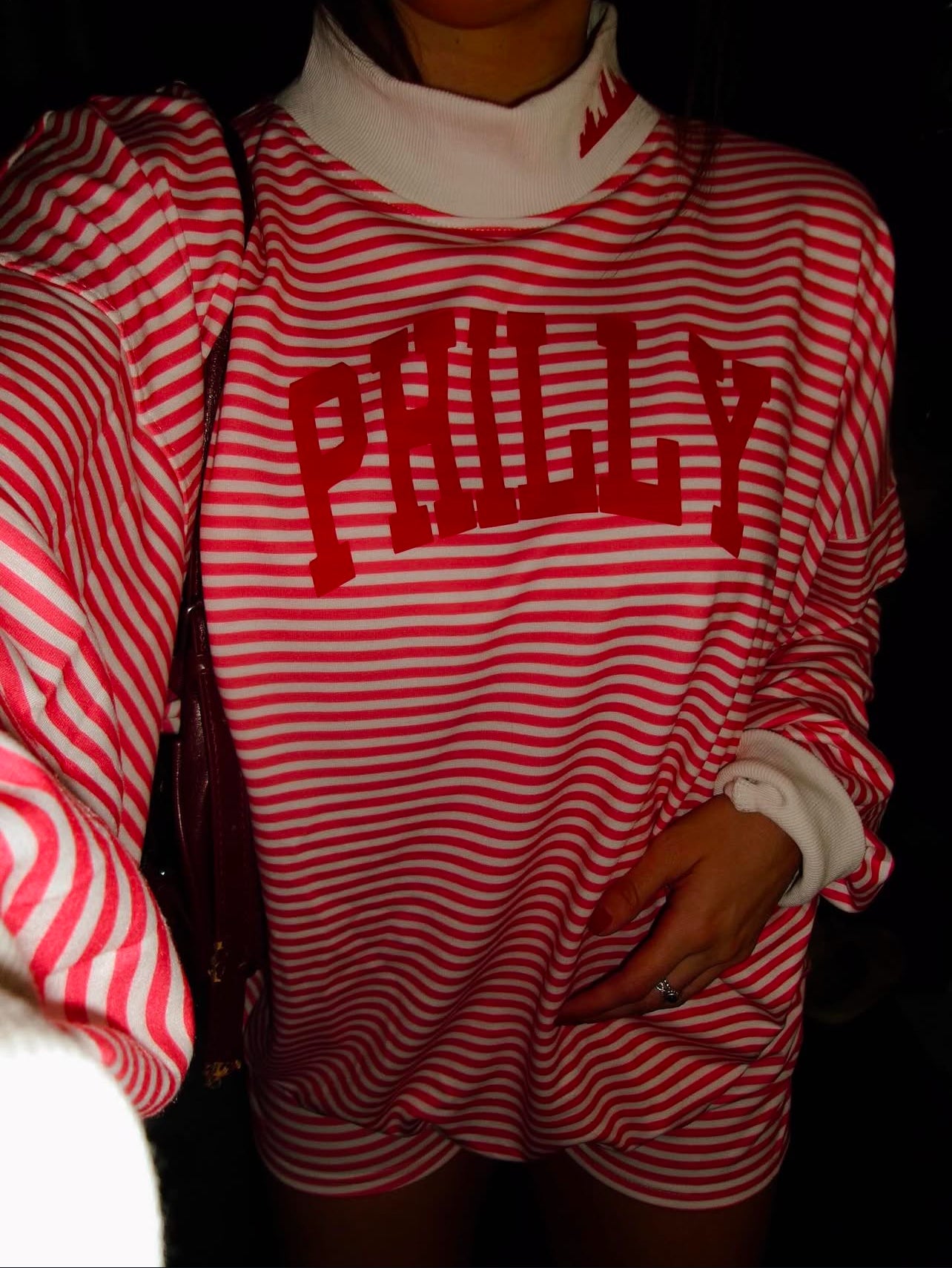 Red Stripe Mock Set