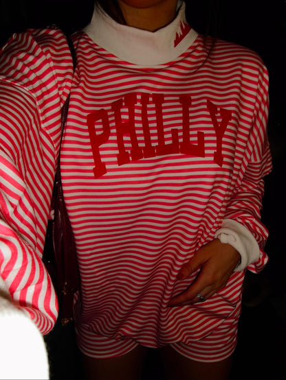 Red Stripe Mock Set