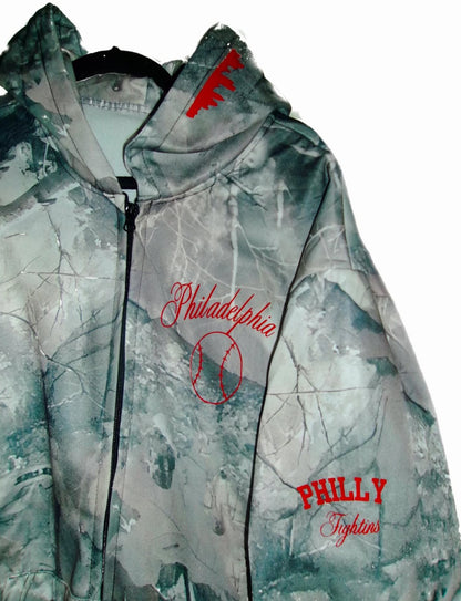 Camo Baseball Zip Up